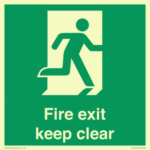 Fire exit keep clear